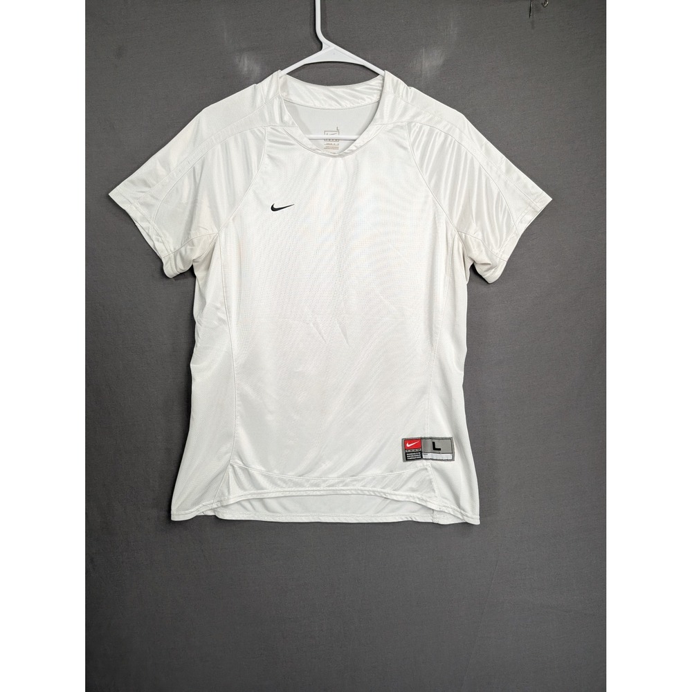 Nike Mens Team Dri-FIT Short Sleeve Training Shirt White Size L